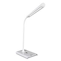OttLite Wellness Series Power Up LED Desk Lamp, 13" to 21" High, White (CS030QISHPR)