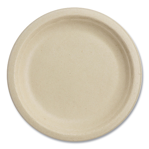 World Centric Fiber Plates, 7" dia, Natural, 1,000/Carton (PLSCU7LFS)