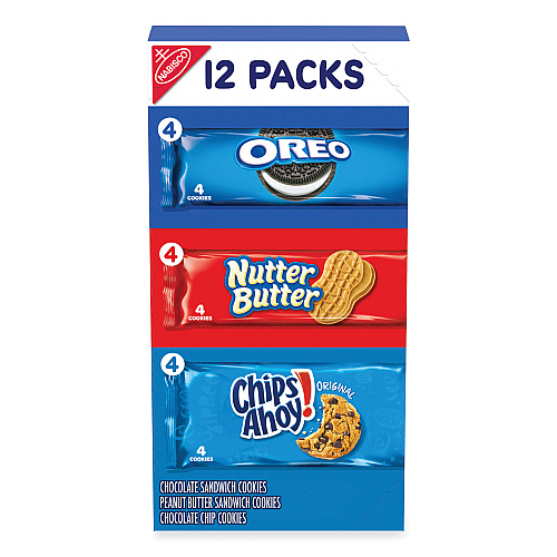 Nabisco Variety Pack Cookies, Assorted, 20 oz Box, 12 Packs/Box (74869)