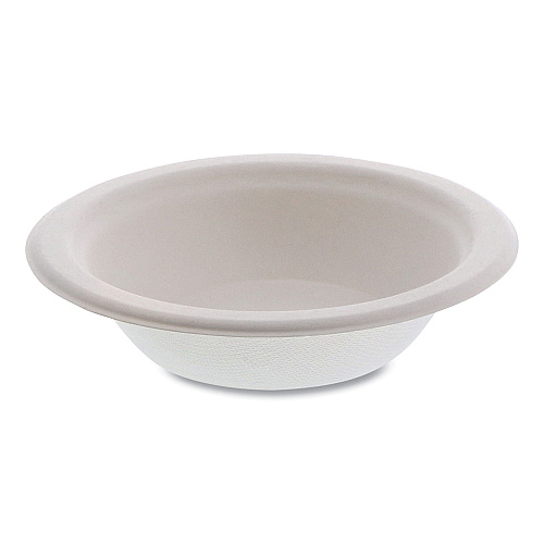 Pactiv EarthChoice PFAS Free Compostable Dinnerware, Bowl, 12 oz, Natural, 1,000/Carton (MC50012PFREE)