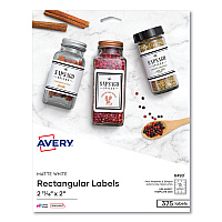 Avery Laser/Inkjet 3.5" Diskette Labels, White, 375/Pack (6490)