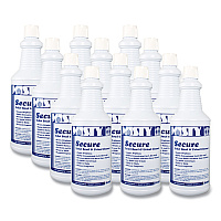 Misty Secure Hydrochloric Acid Bowl Cleaner, Mint Scent, 32oz Bottle, 12/Carton (1038801)