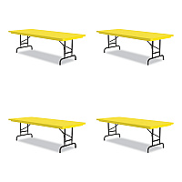 Correll Adjustable Folding Tables, Rectangular, 72