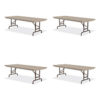Correll Adjustable Folding Tables, Rectangular, 60" x 30" x 22" to 32", Mocha  Granite Top, Brown Legs, 4/Pallet (RA3060244P)