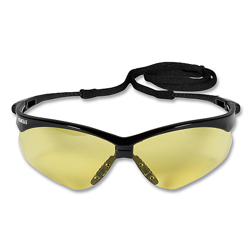 KleenGuard Nemesis Safety Glasses, Black Frame, Amber Lens (25659)