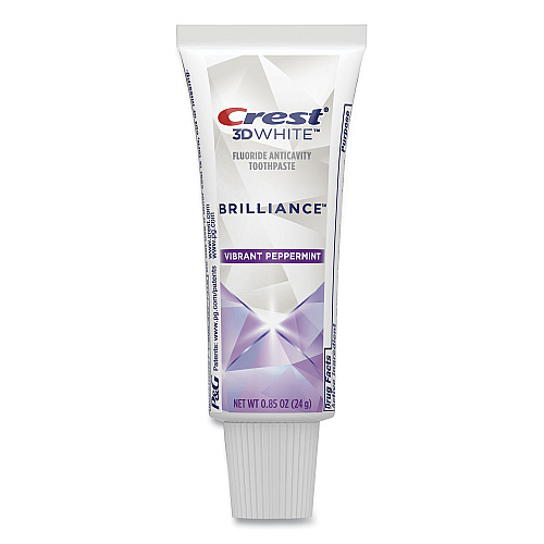 Crest&reg; 3D White Toothpaste + Advanced Stain Protection, Peppermint, 0.85 oz., 72 Tubes (06623)