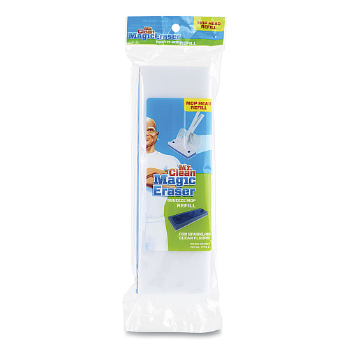 Mr. Clean Magic Eraser Squeeze Mop Refill, Foam, 9.9 x 3.4 x 1.6, White/Blue (446615)