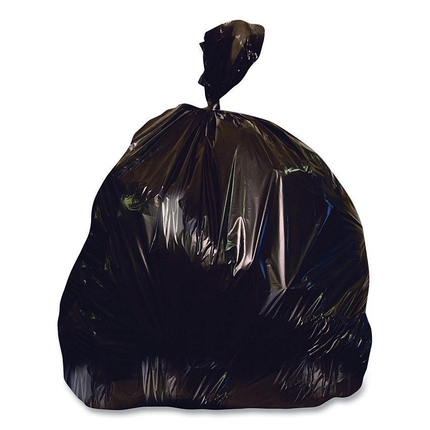 Heritage Linear Low-Density Can Liners, 65 gal, 1.5 mil, 43" x 60", Black, 100/Carton (H8660AK)
