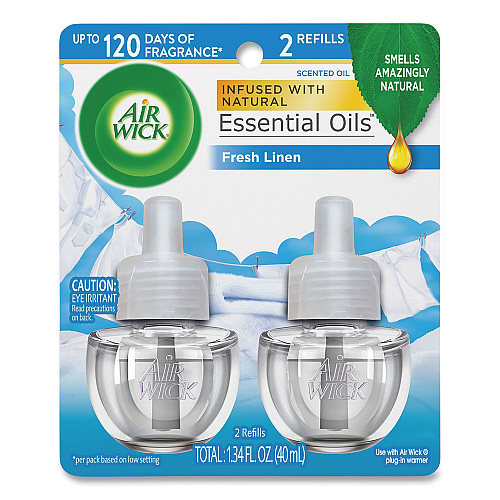 Air Wick Scented Oil Refill, Fresh Linen, 0.67 oz, 2/Pack (82291PK)