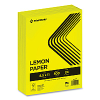 Printworks Professional Color Paper, 24 lb Text Weight, 8.5 x 11, Lemon Yellow, 500/Ream (00101)