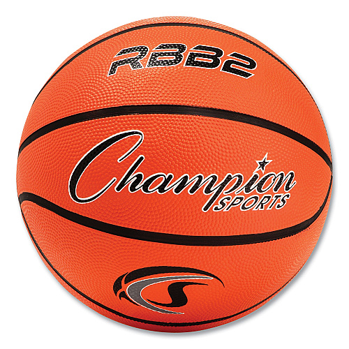 Champion Sports Rubber Sports Ball, For Basketball, No. 5 Size, Junior Size, Orange (RBB2)