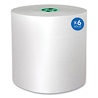 Pro Hard Roll Paper Towels with Absorbency Pockets, for Scott Pro Dispenser, Green Core Only, 1-Ply, 7.5" x 900 ft,6 Rolls/CT (43961)