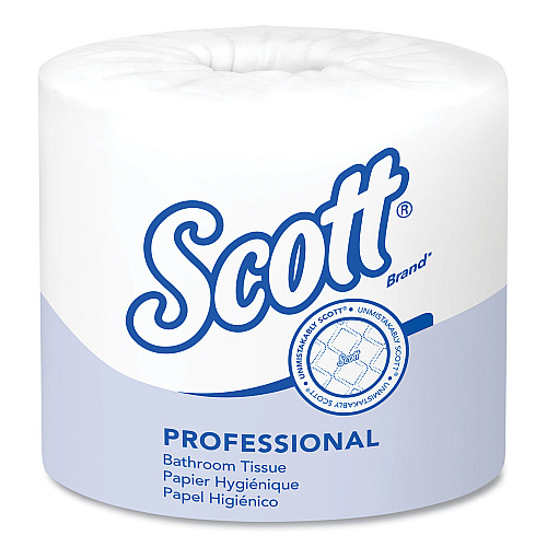 Scott Essential Standard Roll Bathroom Tissue for Business, Septic Safe, 1-Ply, White, 1,210 Sheets/Roll, 80 Rolls/Carton (05102CT)