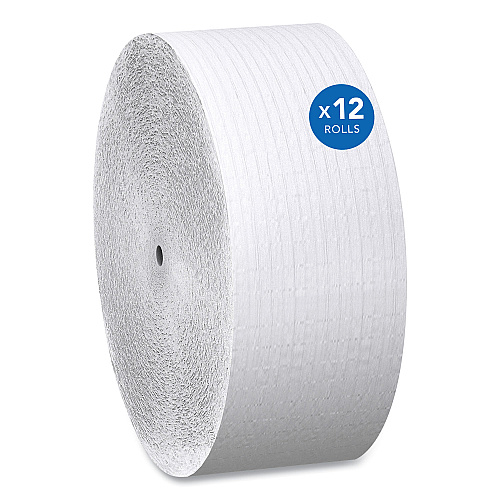 Scott&reg; Coreless Jumbo Jr. Toilet Paper Rolls, 1-Ply, 2300-ft., 12 Rolls (07005)