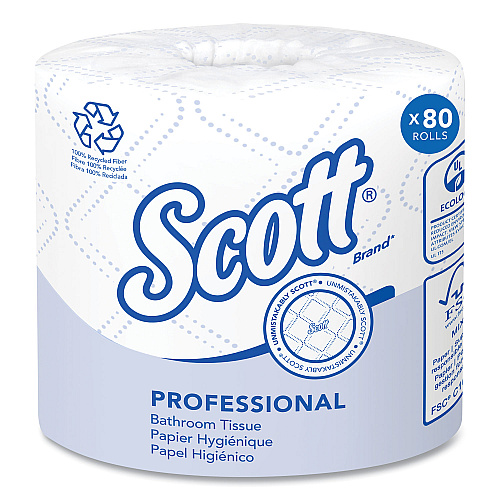 Scott&reg; Pro Standard Toilet Paper, 2-Ply, White, 473 Sheets, 80 Rolls (13217)