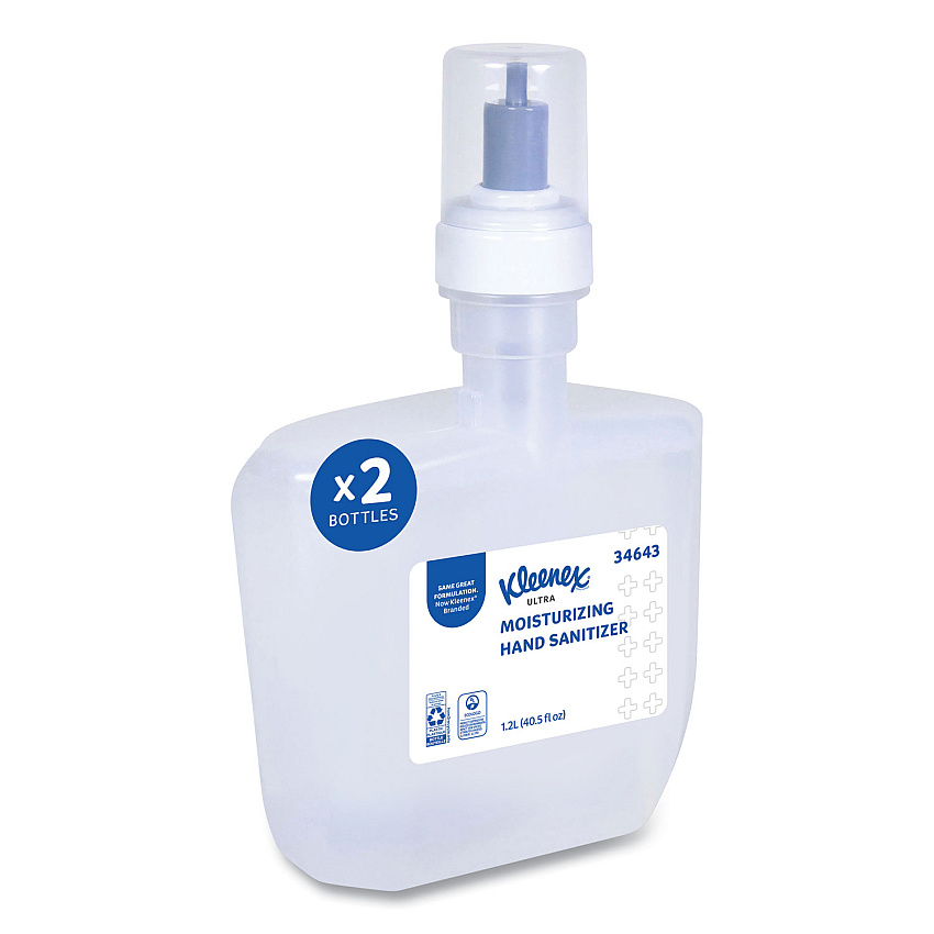Scott Super Moisturizing Foam Hand Sanitizer, 1,200 mL Cassette, Unscented, 2/Carton (34643)