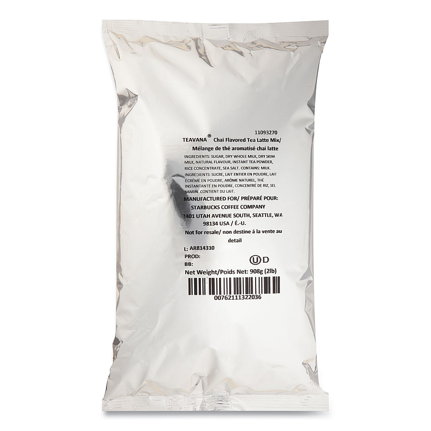 Starbucks Teavana Chai Tea Latte Mix, Chai, 2 lb Bag (12421380)