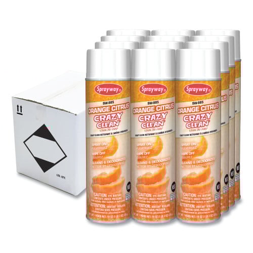 Sprayway Orange Citrus Crazy Clean, Orange Scent, 19 oz Aerosol