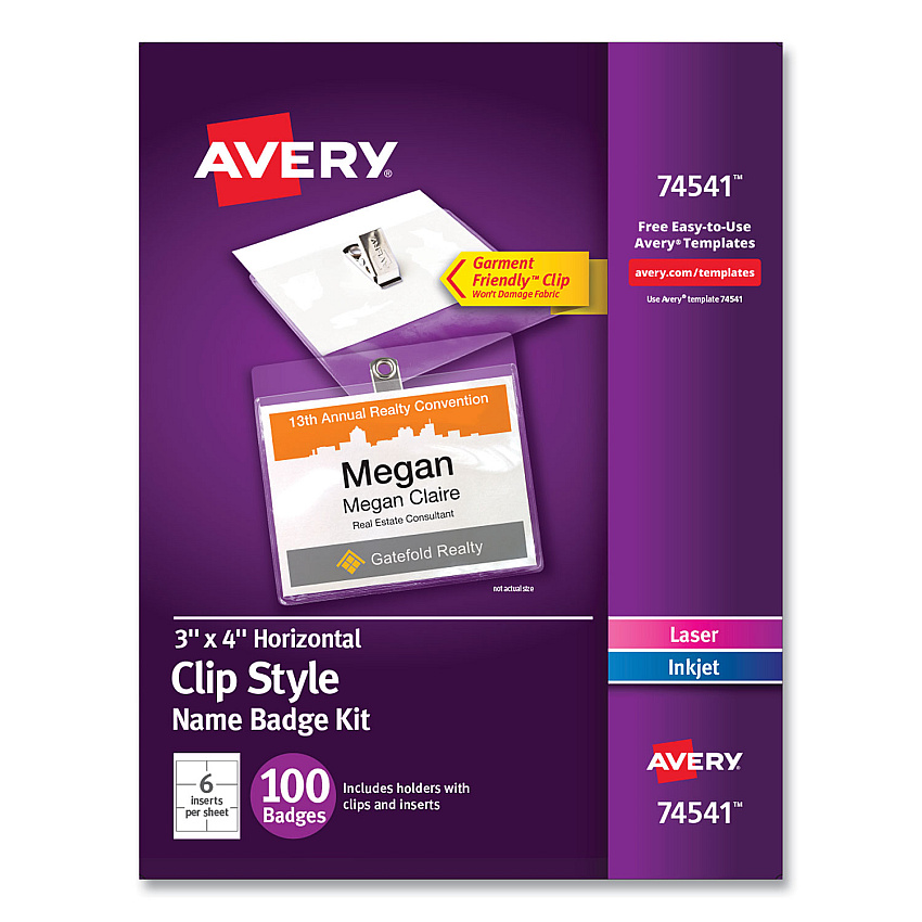 Avery 7451 Name Badge Holder