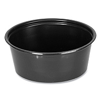 Fabri-Kal Portion Cups, 3.25 oz, Black, 250/Sleeve, 10 Sleeves/Carton (PPC325B)