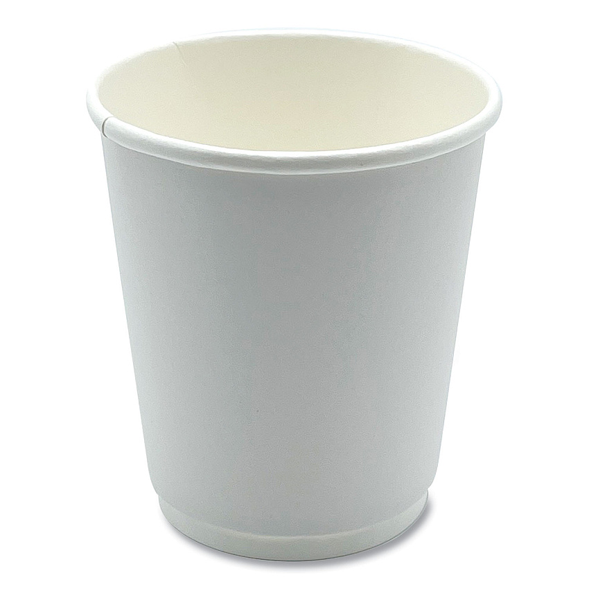 Boardwalk Paper Hot Cups, Double-Walled, 8 oz, White, 500/Carton (BWKDW8HCUP)