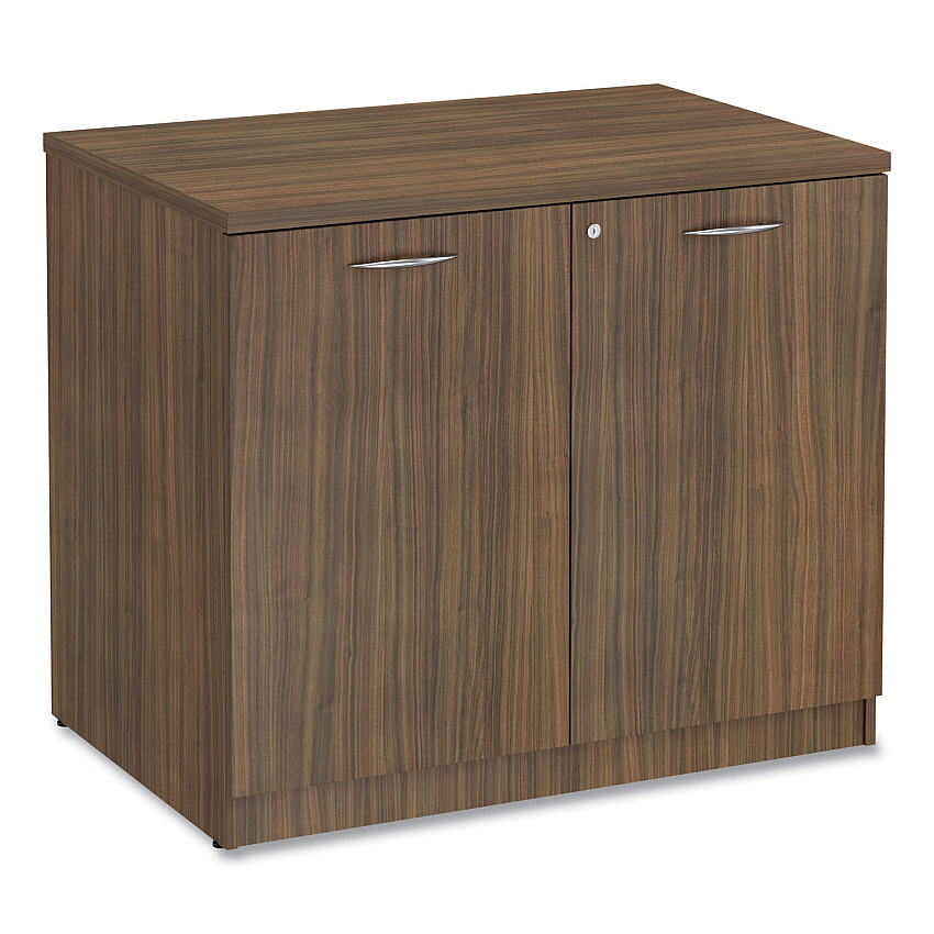 Alera Valencia Series Storage Cabinet, 34.3w x 22.78d x 29.5h, Modern Walnut (ALEVA613622WA)