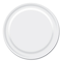 Boardwalk Paper Dinnerware, Plate, 9" dia, White, 1,000/Carton (BWKWH9PLT)