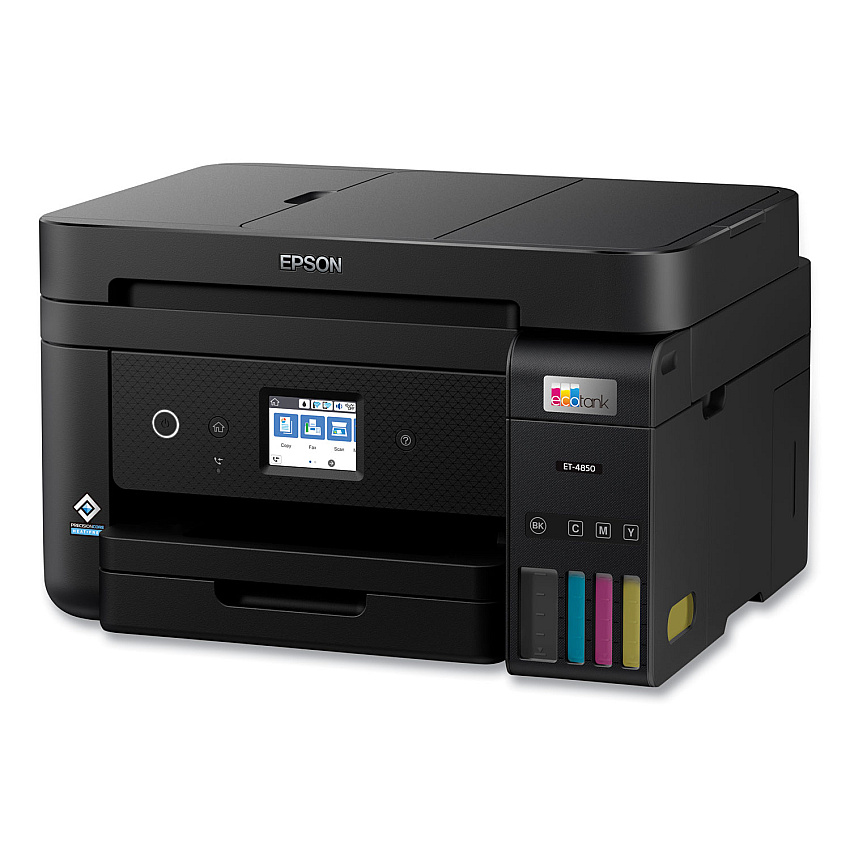 Epson EcoTank ET-4850 Wireless All-in-One Supertank Printer, Copy/Fax/Print/Scan (C11CJ60201)
