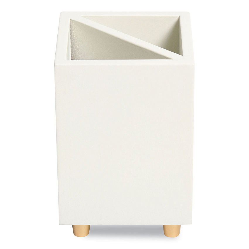 U Brands Juliet Pencil Cup, 3"w x 3"d x 4"h, White (3466U0312)