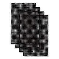 Large General Purpose Perforated Panels for Tailor and Landmark Series Containers, 20.72" x 0.5" x 34.33", Black, 4/Carton