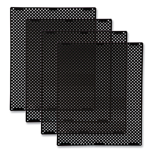 Medium General Purpose Perforated Panels for Tailor and Landmark Series Containers, 20.72" x 0.5" x 27.95", Black, 4/Carton