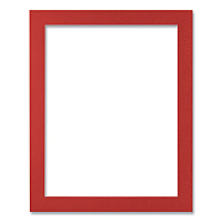 Deflecto Self-Adhesive Sign Holders, 8.5 x 11 Insert, Clear with Red Border Frame, 2/Pack (68776R)