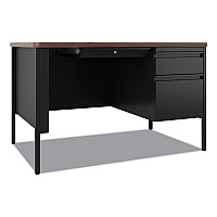 Hirsh Industries Teachers Pedestal Desks, One Right-Hand Pedestal: Box/File Drawers, 48