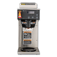 BUNN AXIOM DV-3 12-Cup Dual-Voltage Coffee Brewer with 3 Warmers, Silver/Black (387000008)