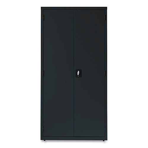 Alera Economy Assembled Storage Cabinets, 5 Shelves, 36" x 18" x 72", Black (ALEHCM7218BK)