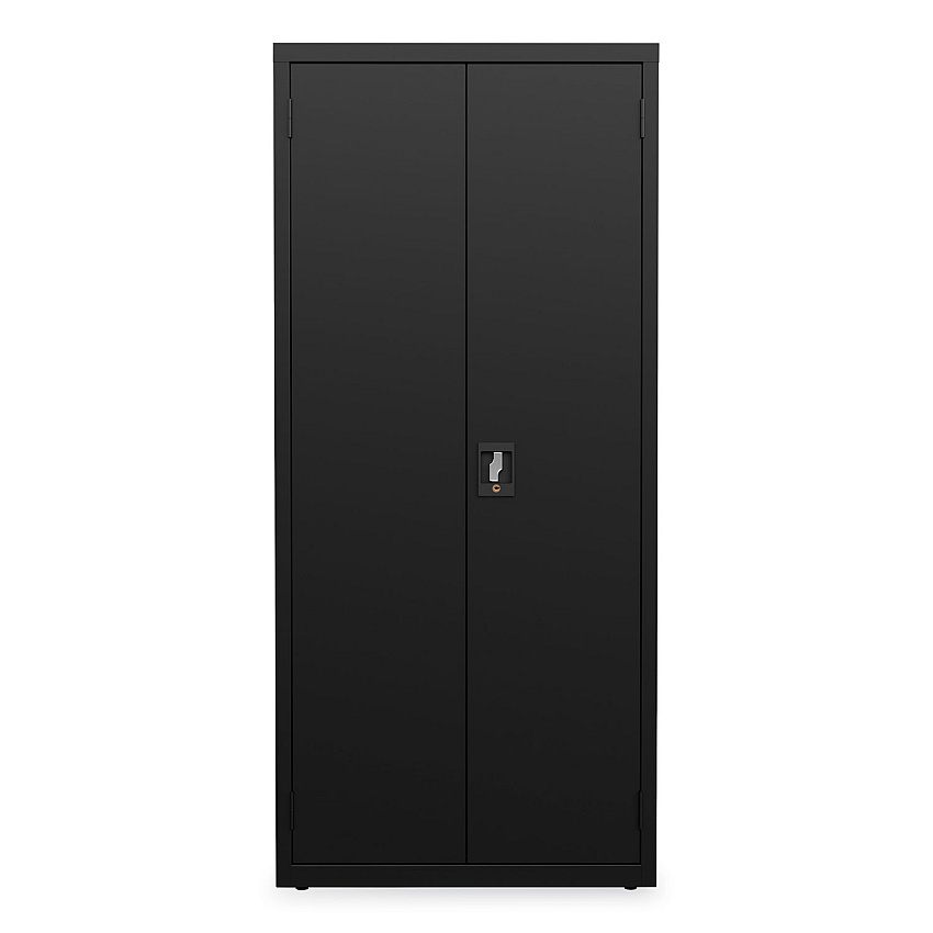 Alera Economy Assembled Storage Cabinets, 3 Shelves, 30" x 15" x 66", Black (ALEHCM6615BK)