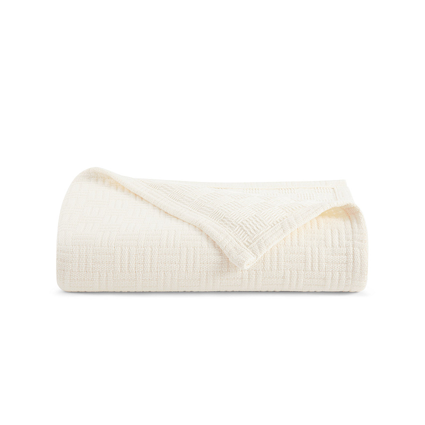 Host & Home Cotton Throw Blanket 50x70 Ivory - 1 Each (P-THCOT-5070-IV)