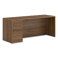 HON 10500 Series Full-Height Left Pedestal Credenza, 72" x 24" x 29.5", Pinnacle (105904LPINC)