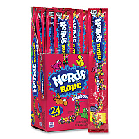 Nestle Nerds Rope Candy, Fruity, 0.92 oz Individually Wrapped, 24/Carton (22002136)
