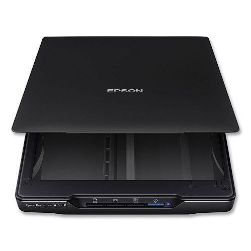 Epson Perfection V39II Color Photo and Document Flatbed Scanner, Scans Up to 8.5 x 11.7, 4800 dpi Optical Resolution (B11B268201)