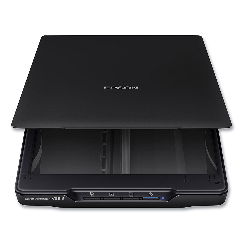 Epson Perfection V39II Color Photo and Document Flatbed Scanner, Scans Up to 8.5 x 11.7, 4800 dpi Optical Resolution (B11B268201)