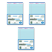 Roaring Spring Enviroshades Legal Notepads, 50 Blue 8.5 x 11.75 Sheets, 72 Notepads/Carton (74120CS)