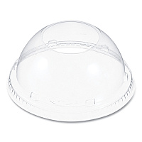 SOLO Cappuccino Dome Sipper Lids, Fits 30 oz to 32 oz Hot Cups, Plastic, Clear, 50/Pack, 20 Packs/Carton (20LCDH)