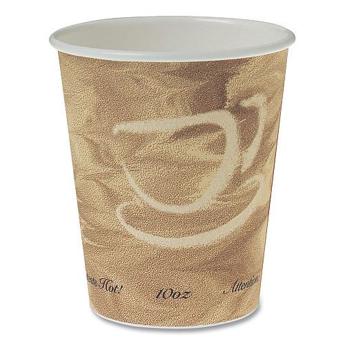 SOLO Single Sided Poly Paper Hot Cups, 10 oz, Mistique Design, 50/Bag, 20 Bags/Carton (370MS)