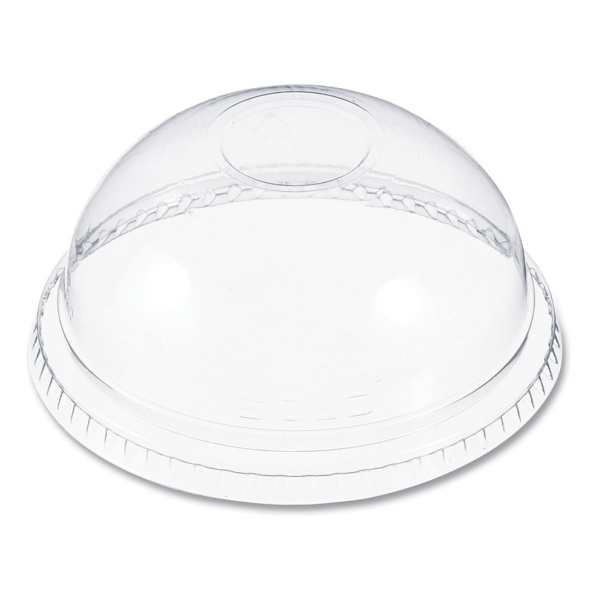 Dart Plastic Dome Lid, No-Hole, Fits 9 oz to 22 oz Cups, Clear, 100/Sleeve, 10 Sleeves/Carton (DNR662)