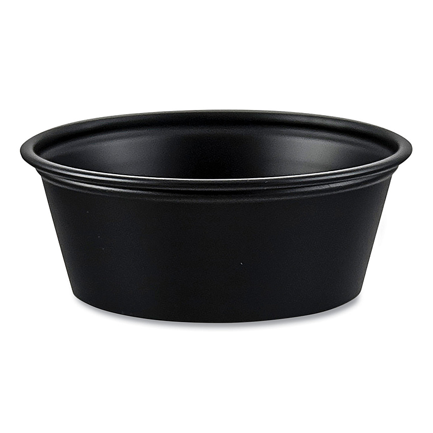 Portion Containers, 1.5 Oz, Black, 250/bag, 10 Bags/carton