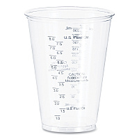 Dart PET Graduated Medical and Dental Cups, 10 oz, Clear, Graduated, 50/Bag, 20 Bags/Carton (TP10DGM)