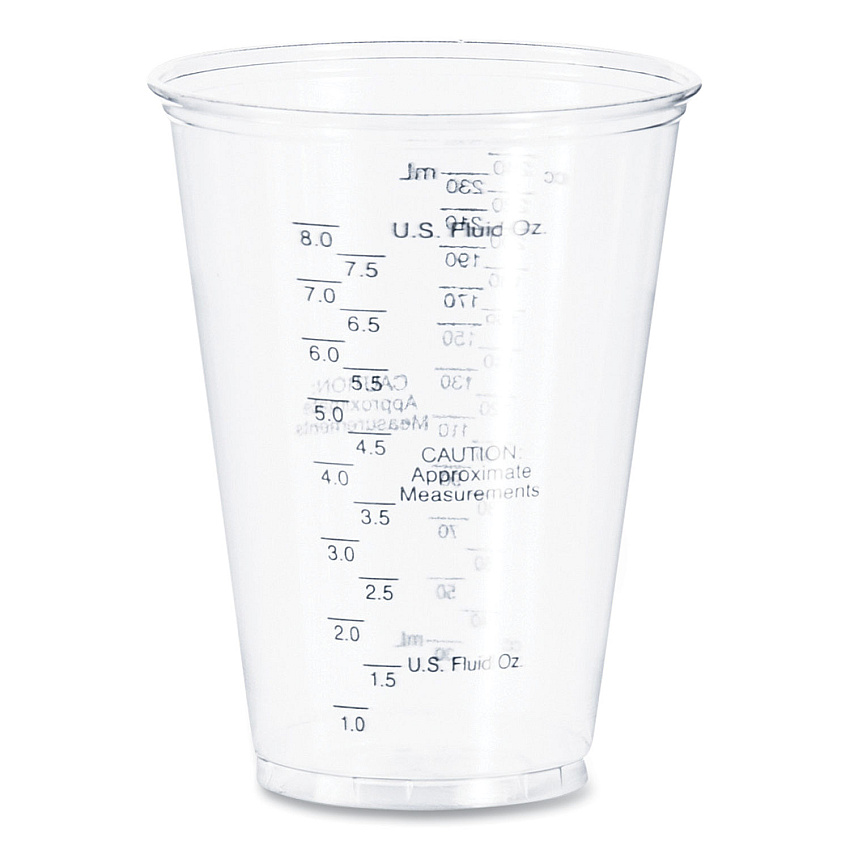 Dart PET Graduated Medical and Dental Cups, 10 oz, Clear, Graduated, 50/Bag, 20 Bags/Carton (TP10DGM)