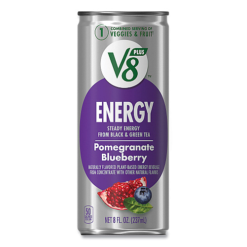 Campbells +ENERGY, Pomegranate Blueberry, 8 oz Can, 24/Carton (35100014)