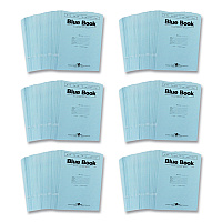 Roaring Spring Examination Blue Book, Wide/Legal Rule, Blue Cover, (12) 11 x 8.5 Sheets, 300/Carton (77519CS)